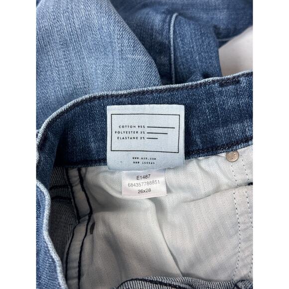 AYR Jeans 26 Womens The Riser Skinny High Waist Dark Wash Raw Hem Denim - Picture 15 of 16